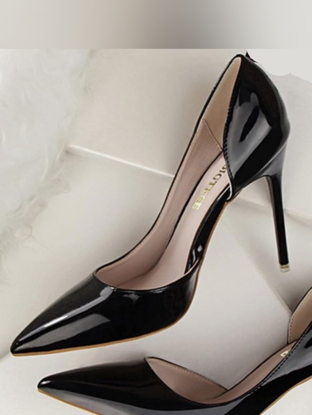 Classic Black Patent Pointed-Toe Stiletto Pumps